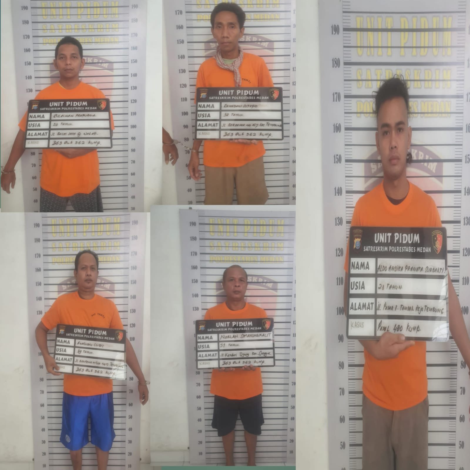 Satreskrim Polrestabes Medan Amankan Komplotan Pelaku Pencurian dan Penadah di Ds Bandar Klippa