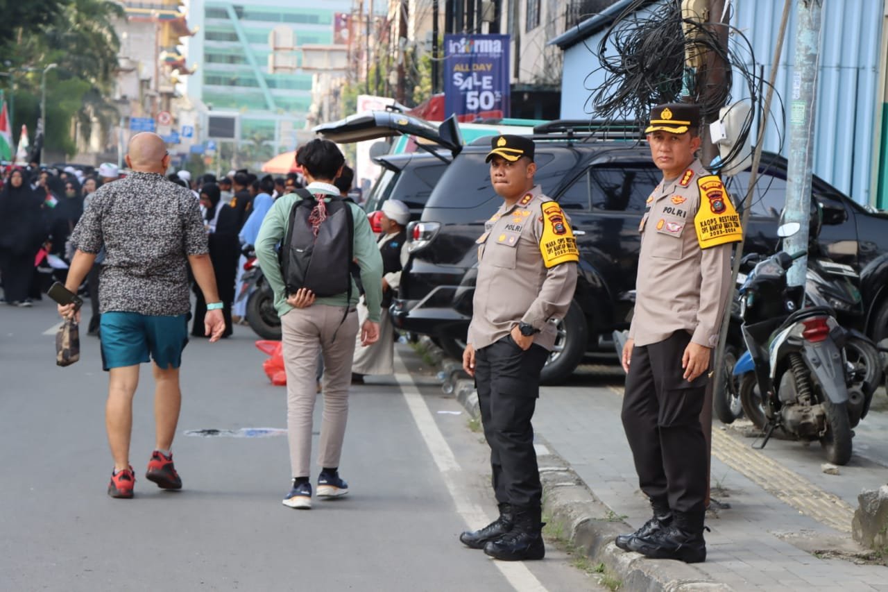 Polrestabes Medan Kawal Demo Bela Palestina, Aksi Berlangsung Aman dan Kondusif