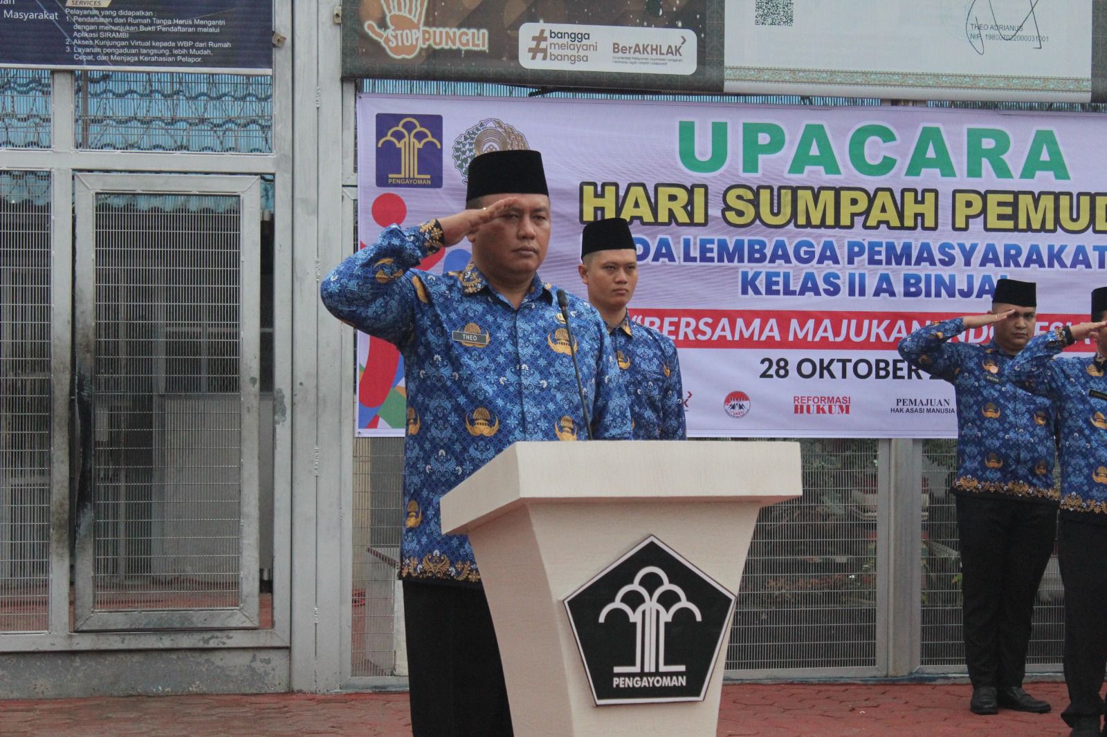 Bersama Majukan Indonesia, Lapas Binjai Gelar Upacara Bendera Peringatan Hari Sumpah Pemuda ke 85 Tahun