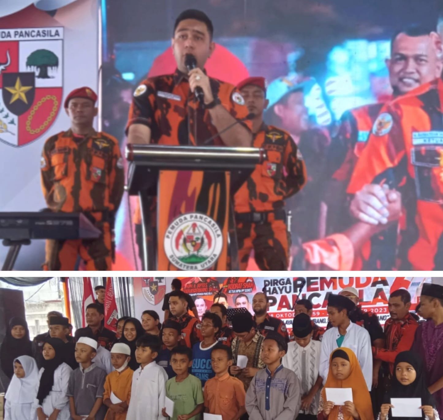HUT Pemuda Pancasila ke 64 Tahun, MPC PP Kota Medan Melaksanakan Baksos dan Memberi Santunan Kepada Anak Yatim Piatu