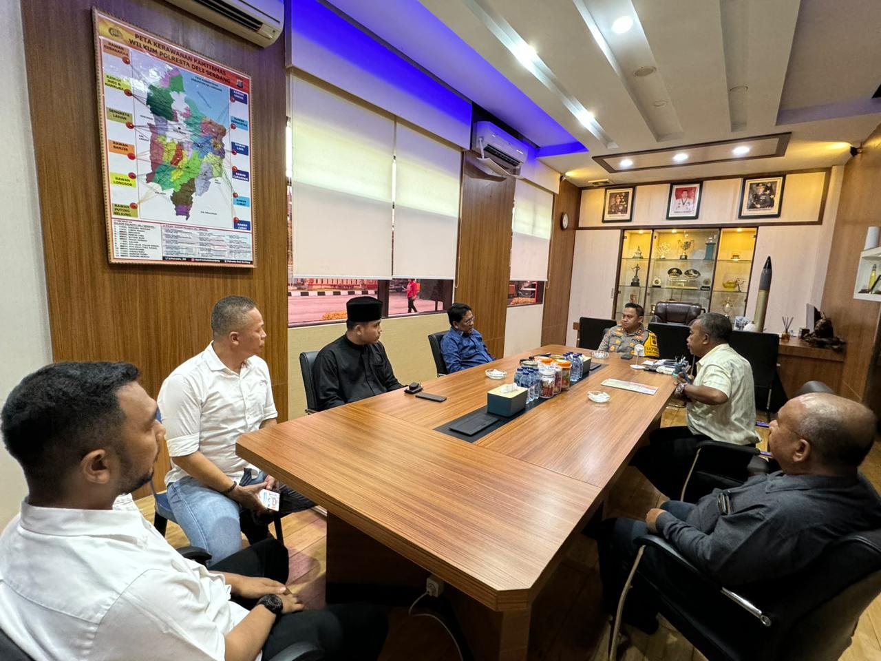Kapolresta Terima kunjungan Silaturahmi Majelis Adat Budaya Melayu Indonesia (MABMI) Kab. Deli Serdang