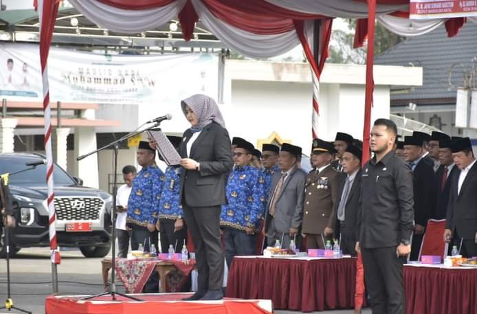 Wabup Madina Pimpin Upacara Hari Kesaktian Pancasila, Atika Nasution : Semoga Kita Bisa Implementasikan Nilai dari Pancasila