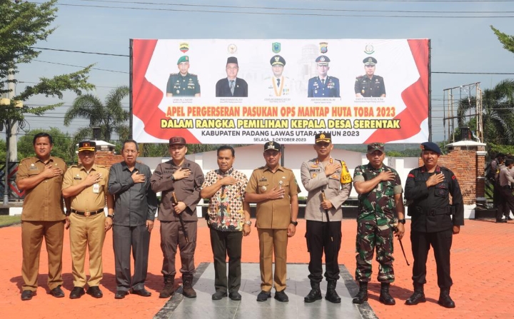 389 Personel TNI/POLRI Diturunkan Dalam Pengamanan Pilkades Paluta, Bupati Andar Amin Harahap : Pedomani dan Laksanakan