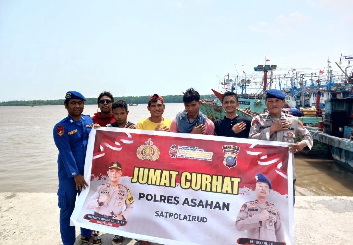Personel Sat Polairud Polres Asahan Laksanakan Cooling System di Warung Bu Butet