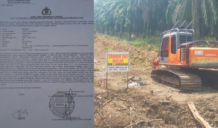 SH Dilaporkan Ahli Waris F Marinduri ke Polres Tapsel, Terkait Lahan 11 Hektare di Sihopuk Paluta