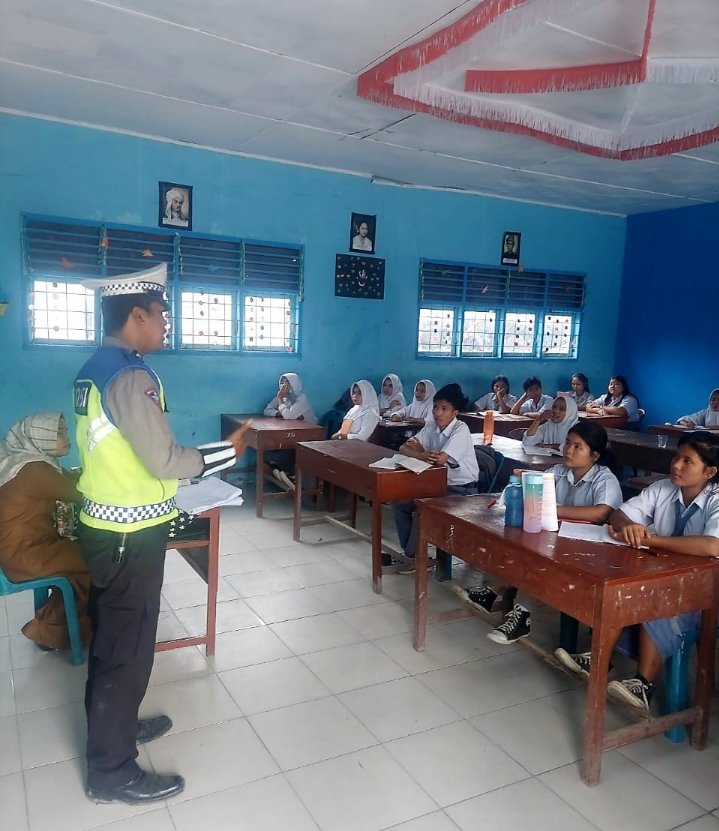 Polantas Polsek Bilah Hilir Labuhanbatu Gelar Sosialisasi Tertib Lalin Kesekolah