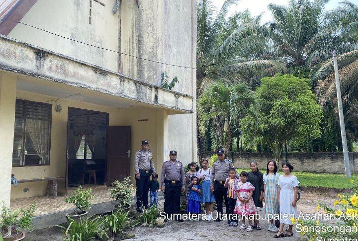 Polsek Bandar Pulau Berikan Pengamanan di 2 Gereja
