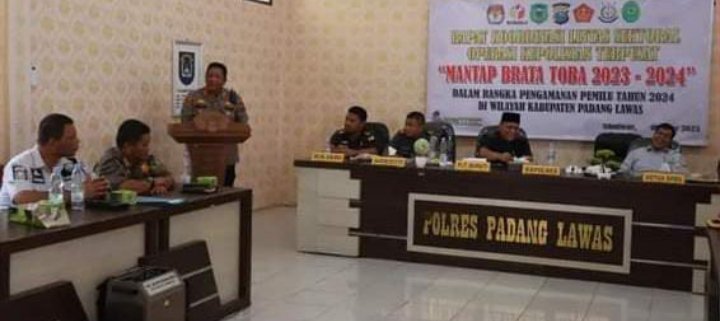 Rakor Lintas Sektoral Operasi Mantap Brata Toba Pemilu Tahun 2024 Di Polres Palas,Ini Penjelasan AKBP Diari Astetika