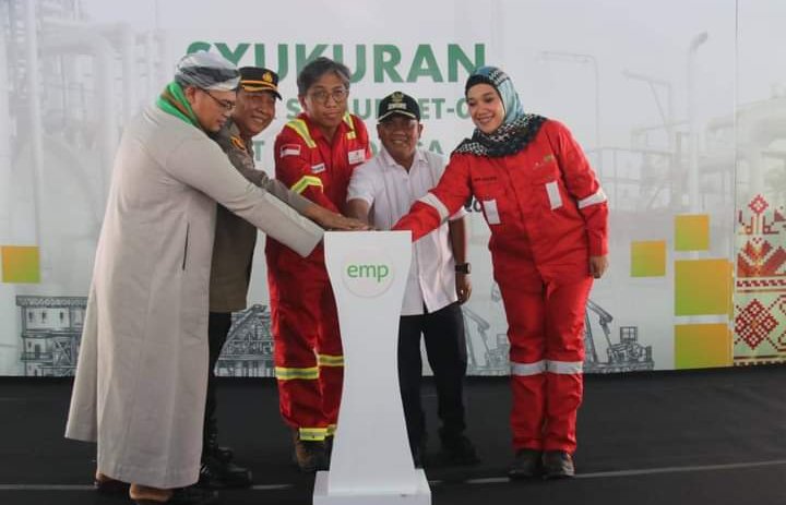 Plt Bupati Palas Hadiri Syukuran Tajak Sumur SET-01 PT EMP Tonga di Kabupaten Padang Lawas