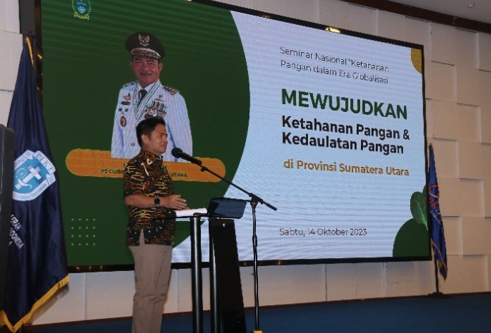 Keynote Speaker Seminar Ketahanan Pangan, Pj Gubernur Hassanudin Paparkan Potensi Pertanian di Sumut