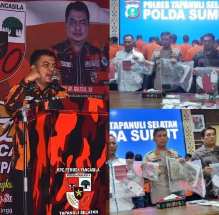 Ketua MPC Pemuda Pancasila Tapsel Rocky Gultom Apresiasi Jajaran Polres Dipimpin AKBP Imam Zamroni dalam Pengungkapan Peredaran Narkotik