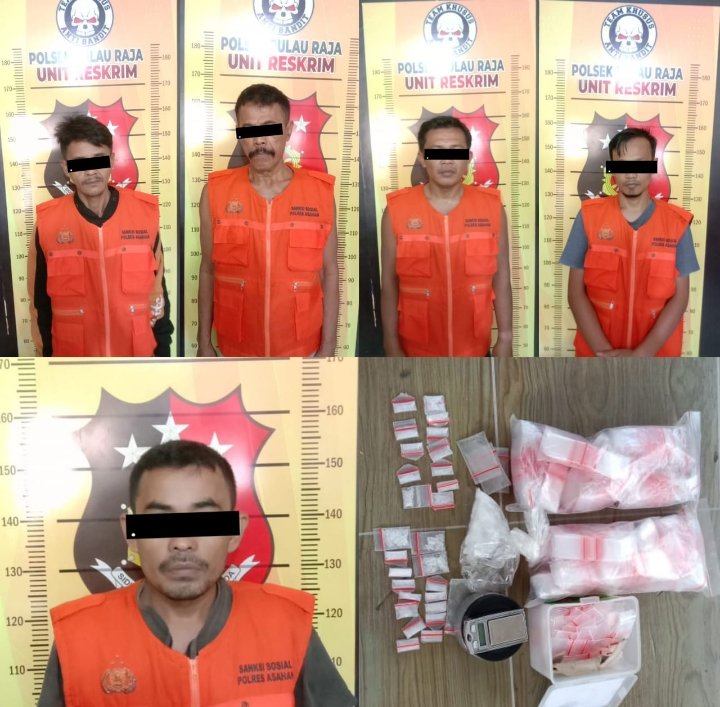 5 Penguna Narkoba Ditangkap Unit Reskrim Polsek Pulau Raja