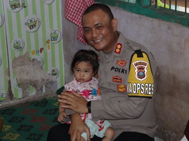 Program Mulia Kapolres Asahan, Berikan Bantuan Makanan Penambah Gizi Kepada Penderita Stunting