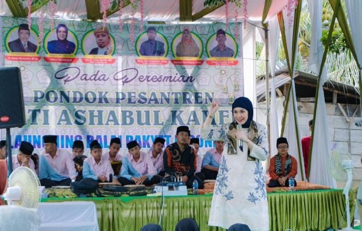 Kunjungi Pondok Pesantren MTI Ashabul Kahfi di Pessel, Athari Segera Bangun Asrama Bagi Para Santri