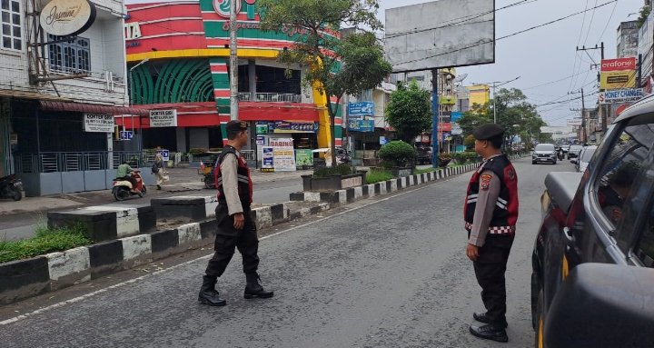 Personel Sat Samapta Polres Asahan Lakukan Patroli Kamtibmas