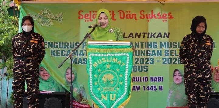 Pelantikan Pengurus Pimpinan Ranting Muslimat NU, Eli Mahrani: Perempuan Harus Saling Kerjasama