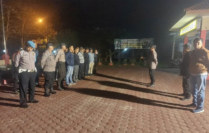 Cegah Tindak Kejahatan di Kota Kisaran, Kapolsek Kota Kisaran Timur Gelar Patroli Gabungan