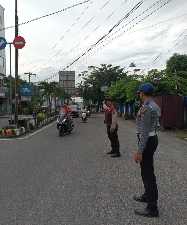Personel Samapta Polres Asahan Gatur Pagi