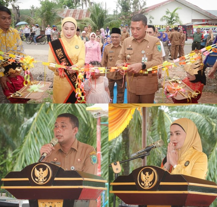 Bupati Paluta Bersama Ny. Ade Aan Rostiani Andar Amin Harahap Resmikan TK Negeri Balakka 1 Padang Bolak