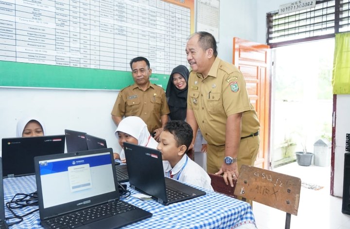 Wakil Bupati Asahan Tinjau Pelaksanaan ANBK Tingkat SD