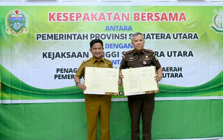 Pemprov  dan Kejaksaan Tinggi Sumut Teken Kerja Sama Penagihan Tunggakan Pajak Daerah