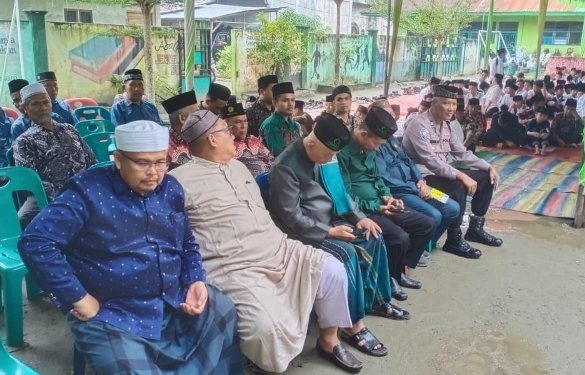 Dua Personil Polsek Air Joman Ikuti Tabligh Akbar Desa Punggulan Air Joman