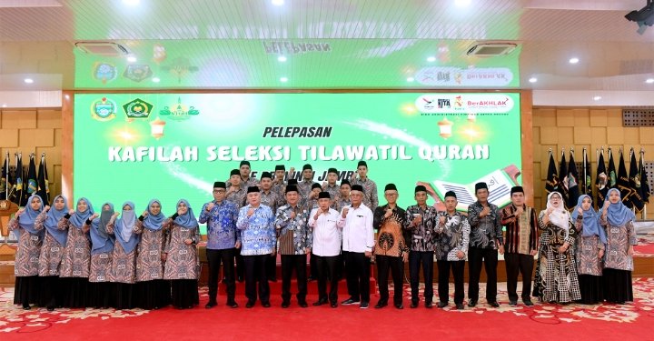 Pj Gubernur Sumut Lepas Kafilah Sumut untuk Mengikuti STQ Nasional XXVII di Jambi