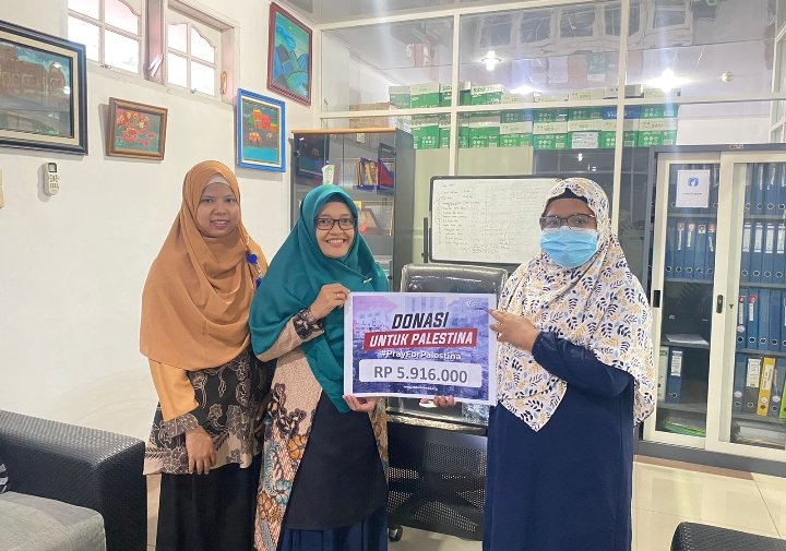 RSU Sufina Aziz Medan Serahkan Donasi Untuk Palestina Melalui DD Waspada