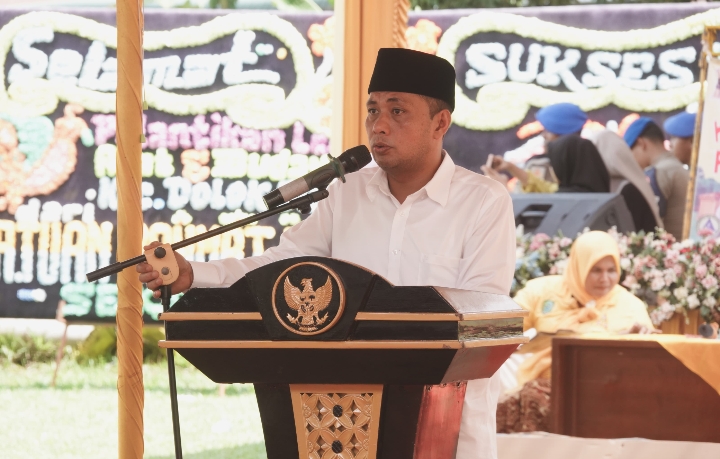 Bupati Paluta Andar Amin Harahap Hadiri Pelantikan Pengurus Lembaga Adat dan Budaya Kecamatan Dolok Sigompulon