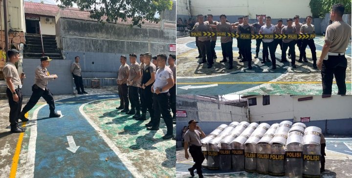 Wakapolres Padangsidimpuan Pimpin Latihan Dalmas, Persiapan Kamtibmas Jelang Pemilu 2023-2024