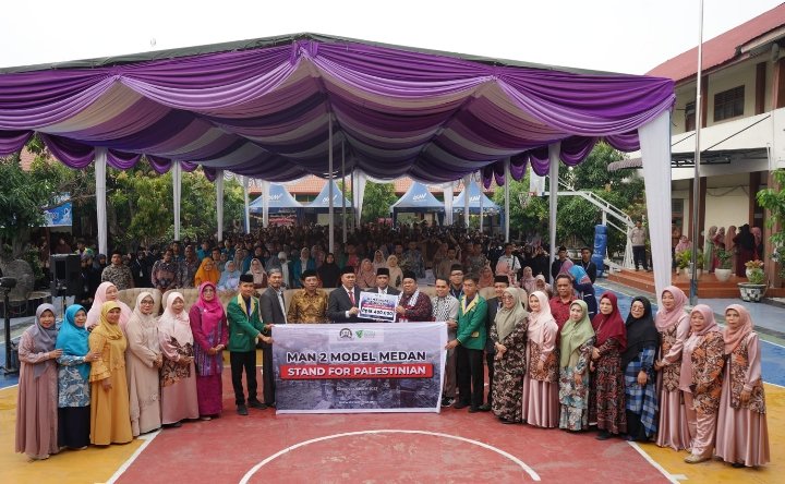 Terhimpun Rp18 Juta, MAN 2 Model Medan Bantu Palestina Lewat DD Waspada