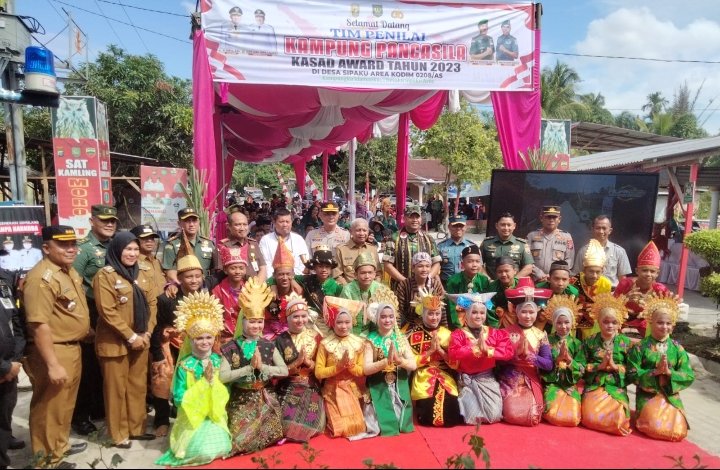 Brigjen TNI Taufik Shobri Bersama Bupati Asahan Hadir Dalam Tim Penilai Kampung Pancasila Kasad Award 2023 di Desa Sipaku Area