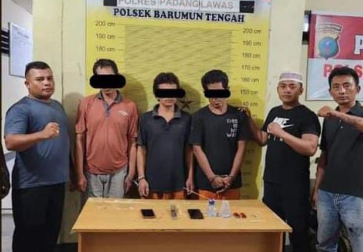 Pesta Narkoba, Polri Ringkus 7 Pemakai dan Bandar Sabu di Desa Aek Tunjang