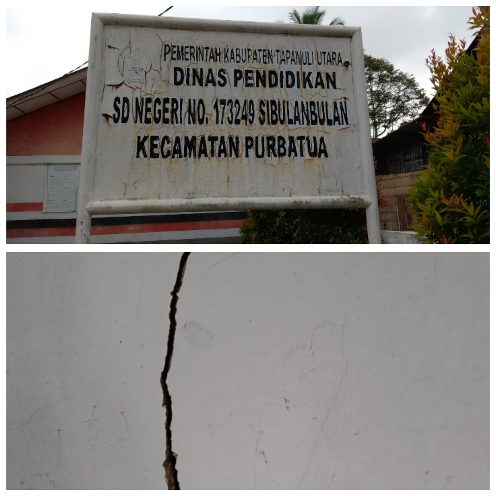 Temuan MATA-Yanlik : Tiga Gedung Sekolah Yang Dibangun Kementrian PUPR Retak-retak