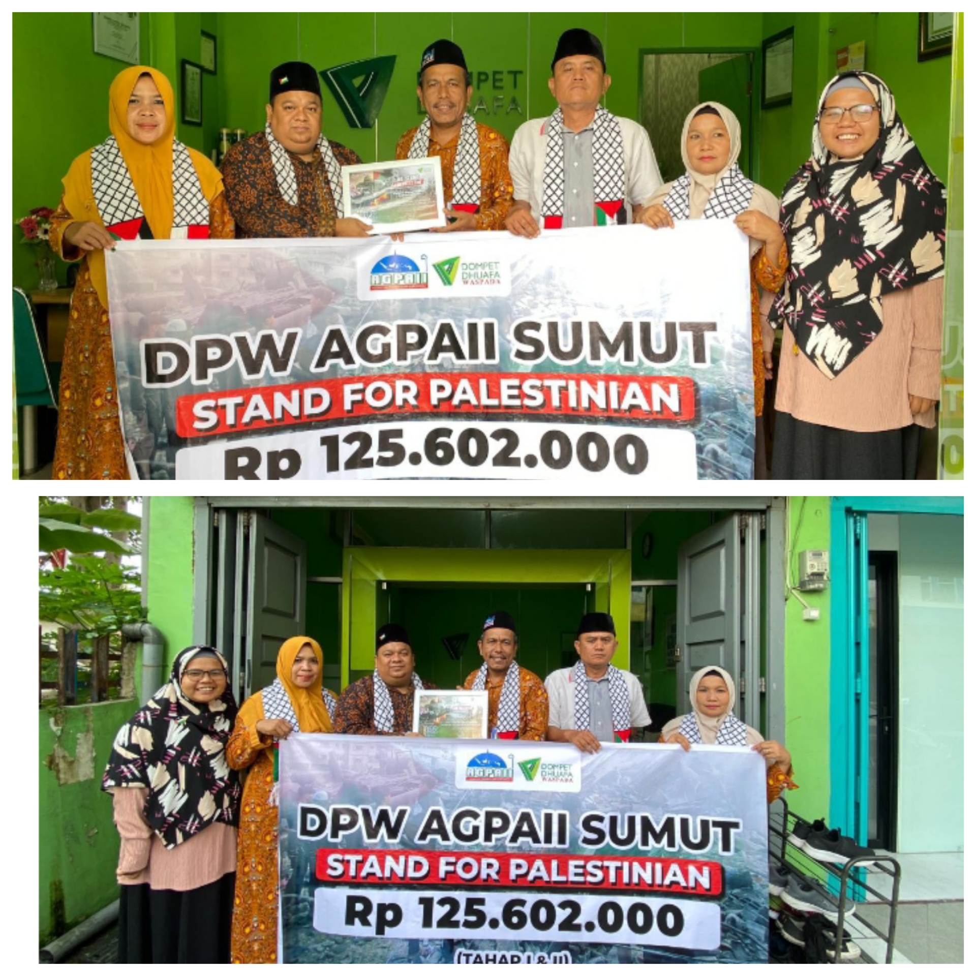 DPW AGPAII Sumut Salurkan Donasi Palestina Rp125 Juta Melalui DD Waspada