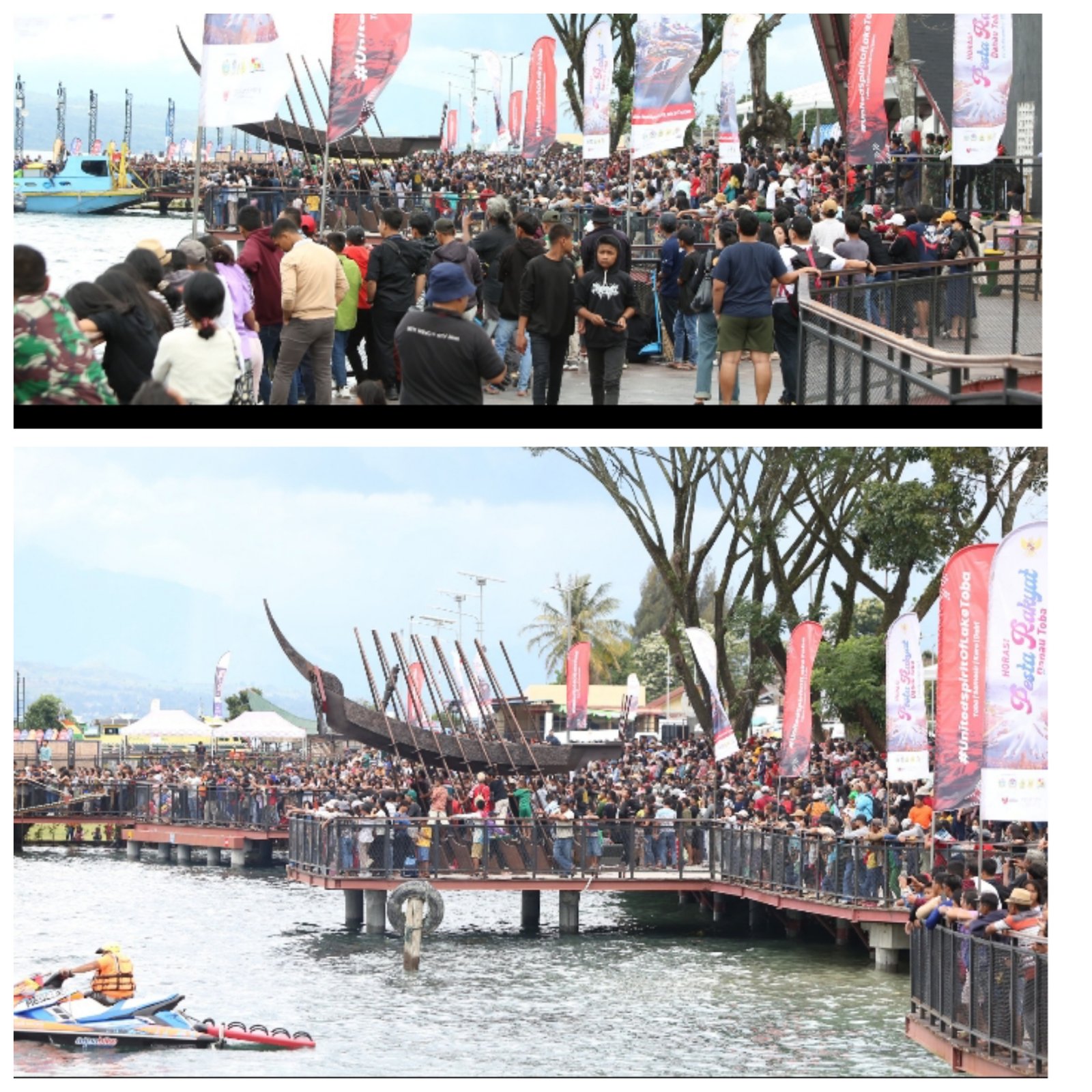 70 Ribuan Pengunjung Terpukau Aksi Ngebut Pebalap dan Akrobatik Freestyle Jetski