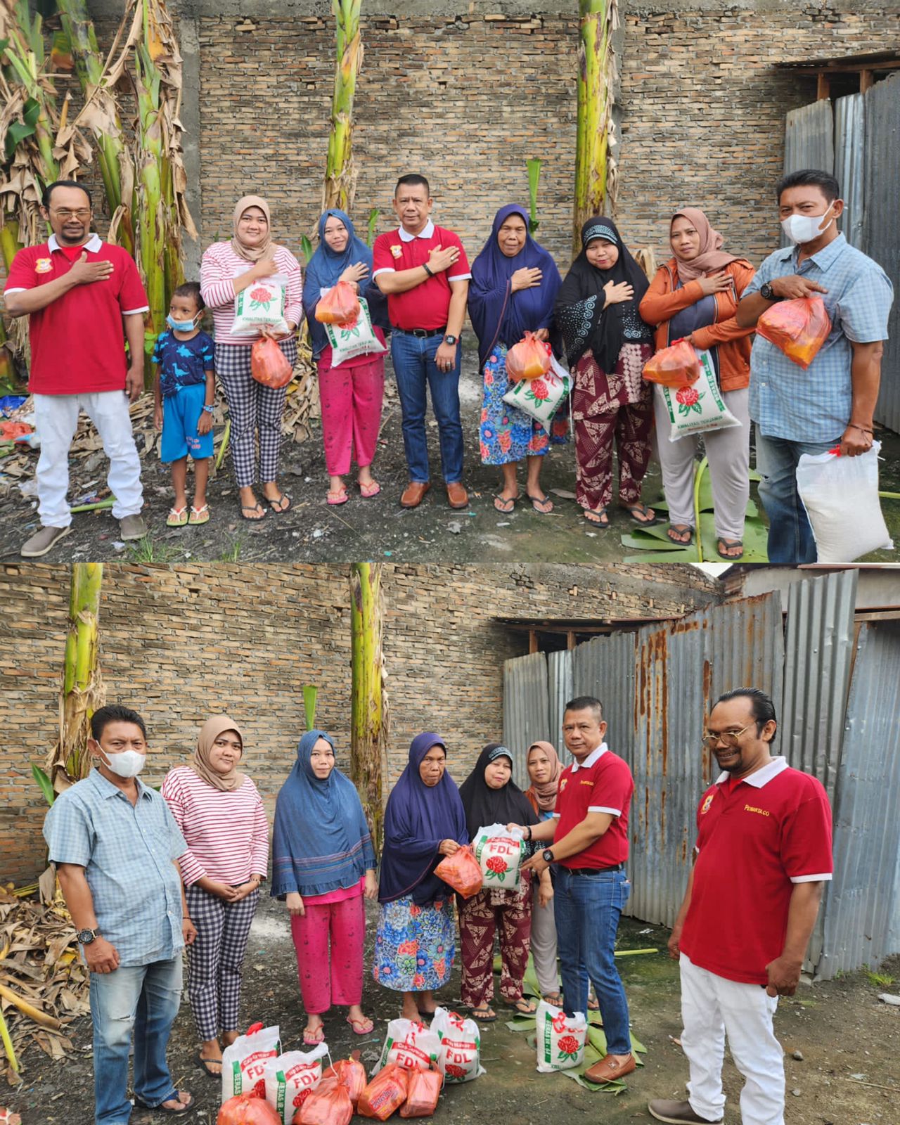 Jumat Barokah, Ketua Pewarta Berbagi Sembako pada Warga Kurang Mampu di Tembung