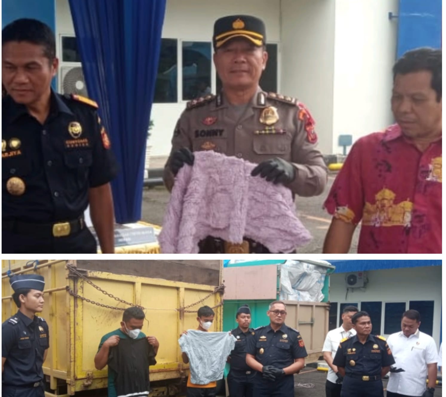 Polda Sumut dan Bea Cukai Ungkap Penyelundupan Pakaian Bekas Asal Malaysia