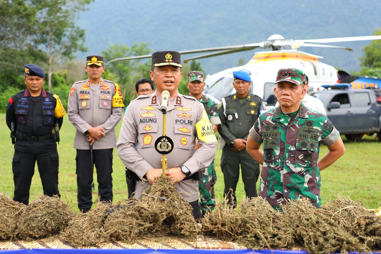 Kapoldasu dan Pangdam I/BB Pimpin Operasi Perburuan Ladang Ganja Terluas di Sumatera Utara