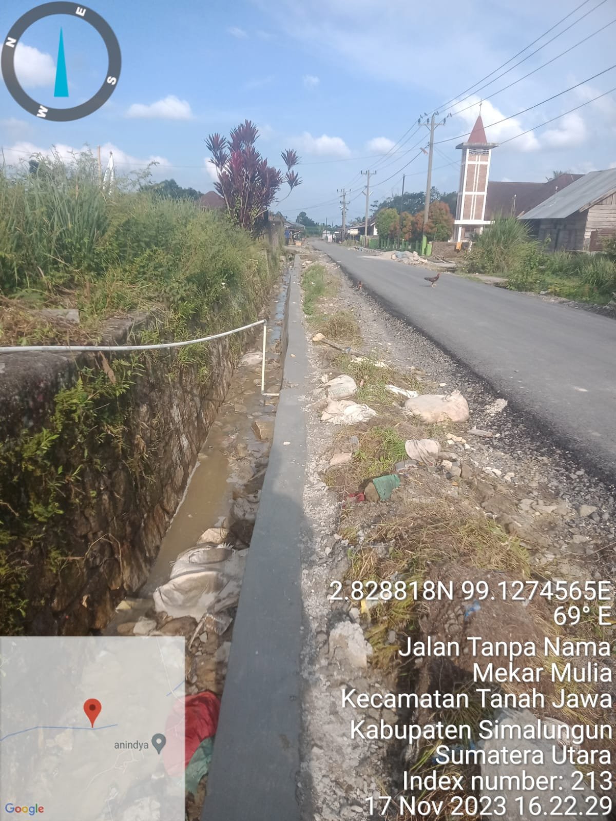 Proyek Hotmix di Marihat Raja, di Hampar Saat Hujan Deras, Warga Sangsikan2 Kualitasnya.