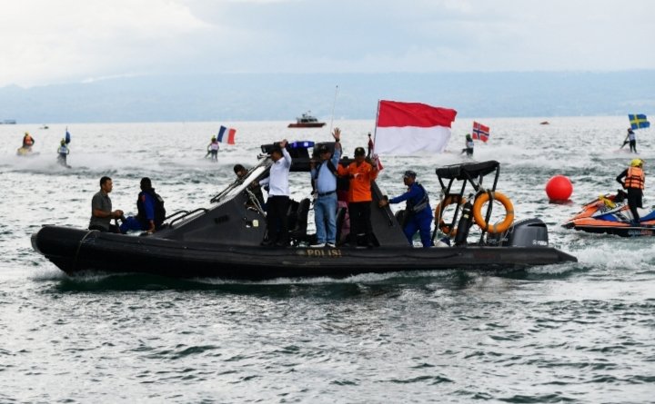 Buka Aquabike Seri Balige, Pj Gubernur Sumut Sangat Terkesan Lihat Antusias Penonton