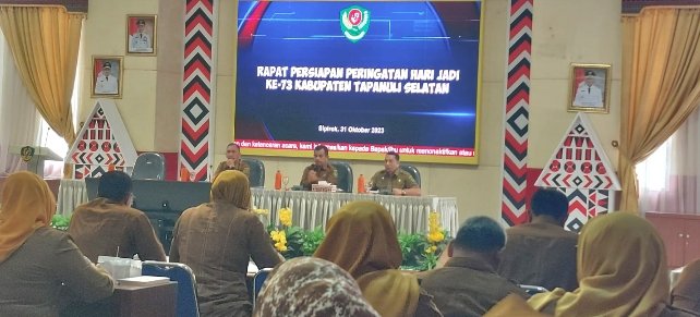 Jelang Hari Jadi ke-73, Sekda Tapsel Pimpin Rapat Persiapan Tahun 2023