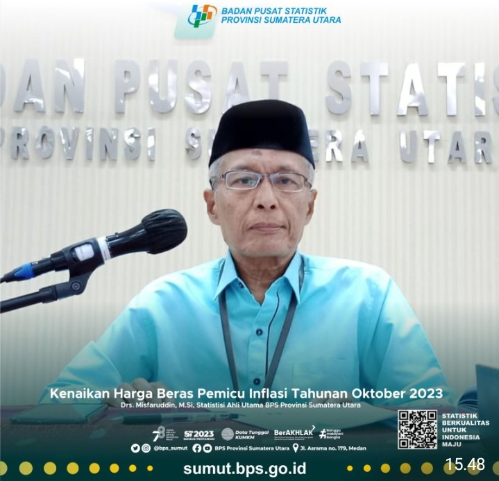 Melonjaknya Harga Beras Picu Inflasi Lima Kota di Sumut Bulan Oktober 2023