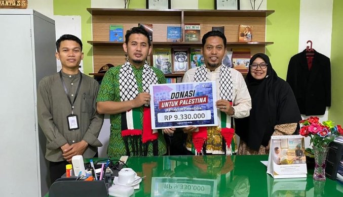 SD Pancabudi Medan Salurkan Bantuan Untuk Palestina Melalui DD Waspada