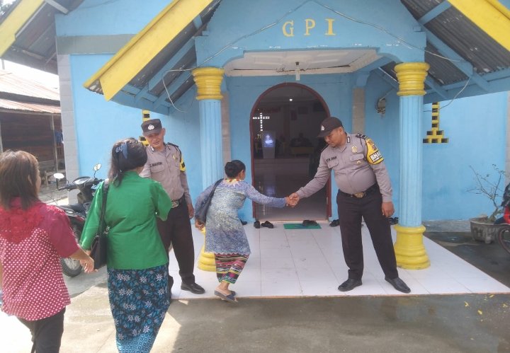 Polsek Sei Kepayang Melaksanakan Kegiatan Pengamanan di 5 Gereja