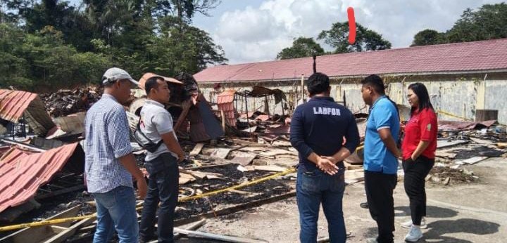 Tim Polda Sumut Olah TKP di Mess Karyawan Sipirok yang Terbakar
