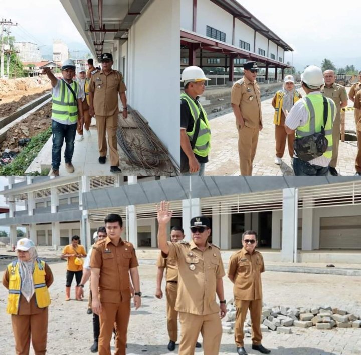 Bupati Madina Tinjau Pembangunan Pasar Baru, Sukhairi Nasution : Februari 2024 Difungsikan