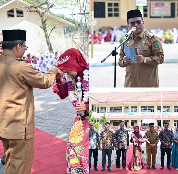 Pj Wali Kota Padangsidimpuan Sambut Kedatangan Putri Batik Cilik Intelegensia Indonesia Tahun 2023 di Nurul Ilmi