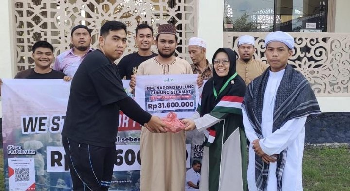 Remaja Masjid Naposo Bulung Gunung Selamat Donasikan Rp32 Juta Untuk Palestina