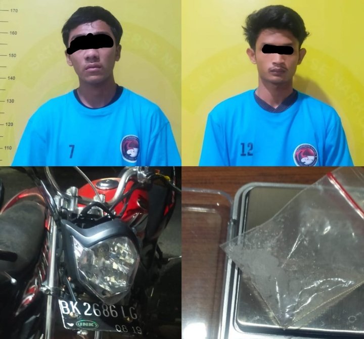 Ketahuan Hisap Sabu, 2 Remaja Ditangkap Personel Polsek Air Joman